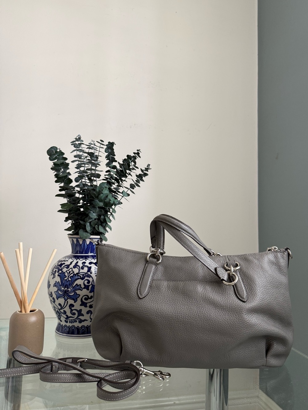 Coach Grey Ally Satchel Bag - Picture 2 of 4